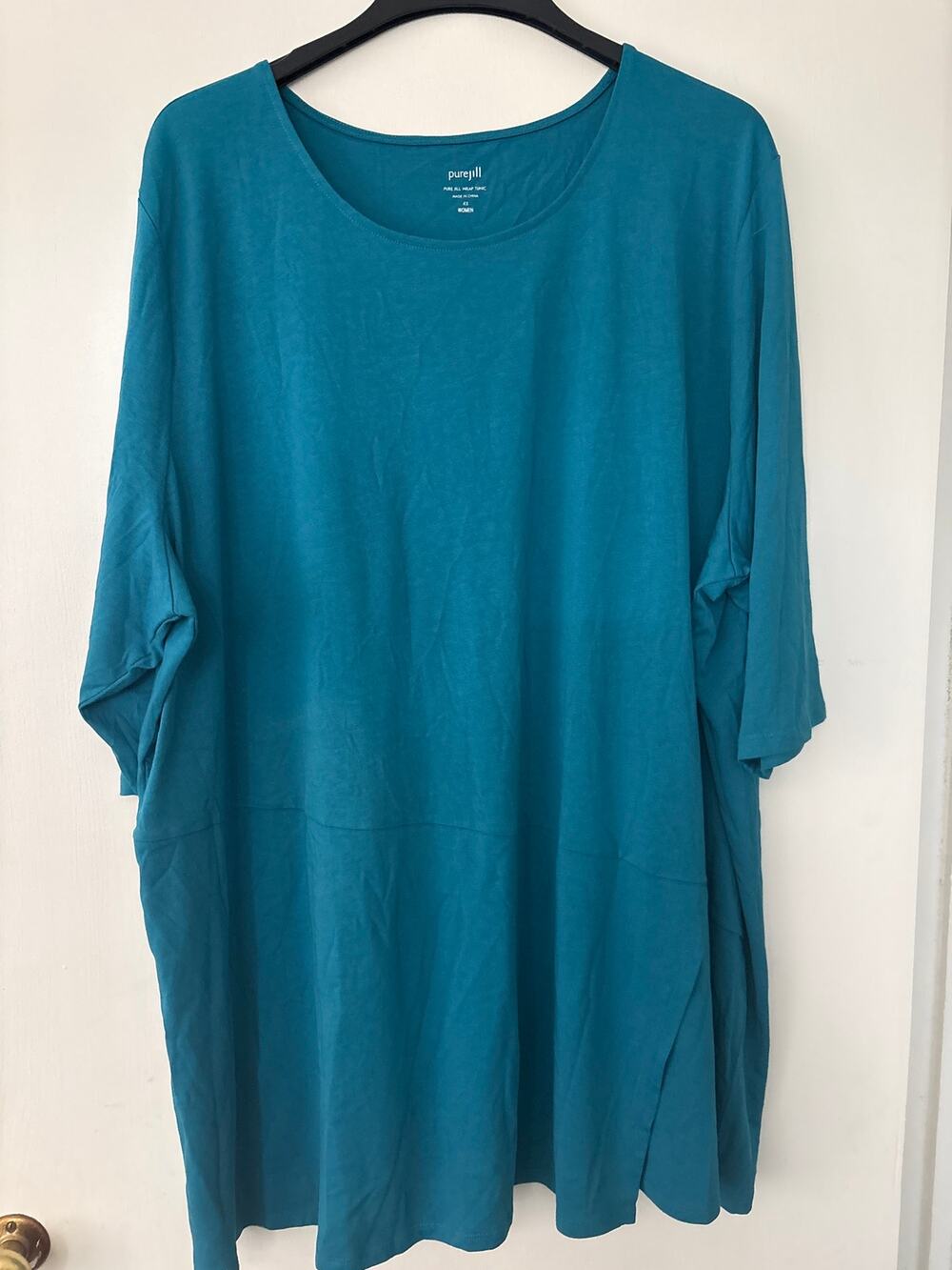 PureJill J. Jill Wrap Tunic Top Shirt Blouse Size 4X Elbow Length Sleeves